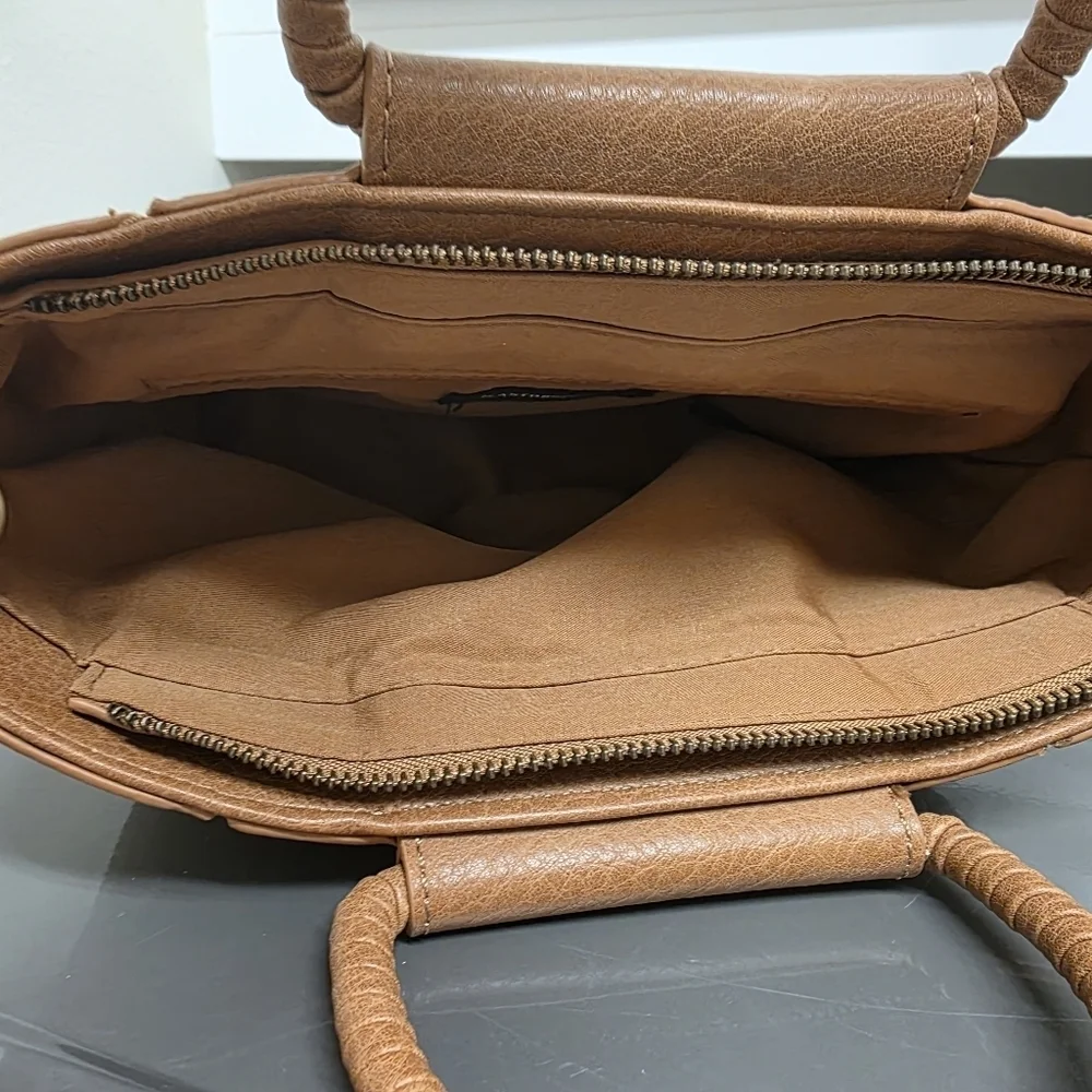 Anthropologie Tobacco Mini Bag With Textured Detailing-Crossbody Strap